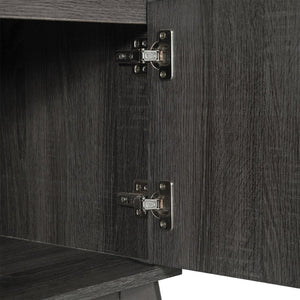 English Elm Hatfield Mid-Century Modern TV Stand for 64" TVs - Stylish Media Center with Soft-Close Doors & Storage Black Wash 71" EM-TV1801-BK-GG