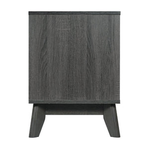 English Elm Hatfield Mid-Century Modern TV Stand for 64" TVs - Stylish Media Center with Soft-Close Doors & Storage Black Wash 71" EM-TV1801-BK-GG