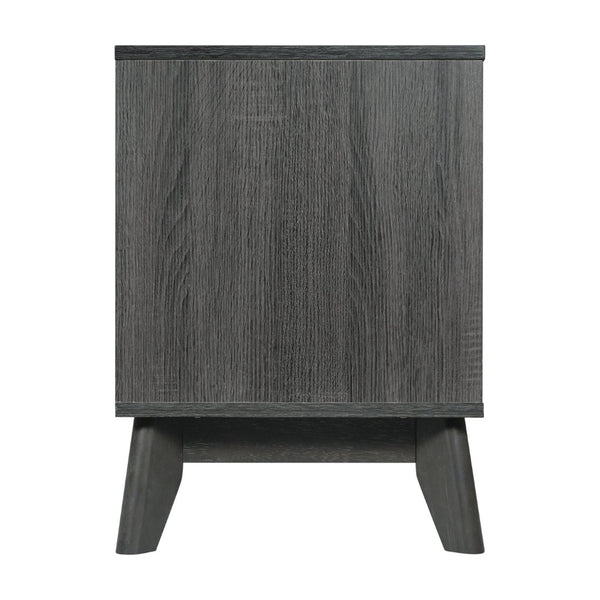English Elm Hatfield Mid-Century Modern TV Stand for 64" TVs - Stylish Media Center with Soft-Close Doors & Storage Black Wash 71" EM-TV1801-BK-GG