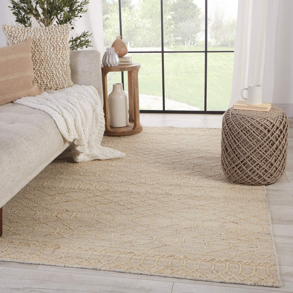 Jaipur Living Jaipur Living Celia Handwoven Jute Wool Flatweave Trellis Rug for Dining Rooms Cream 5'X8' RUG149514