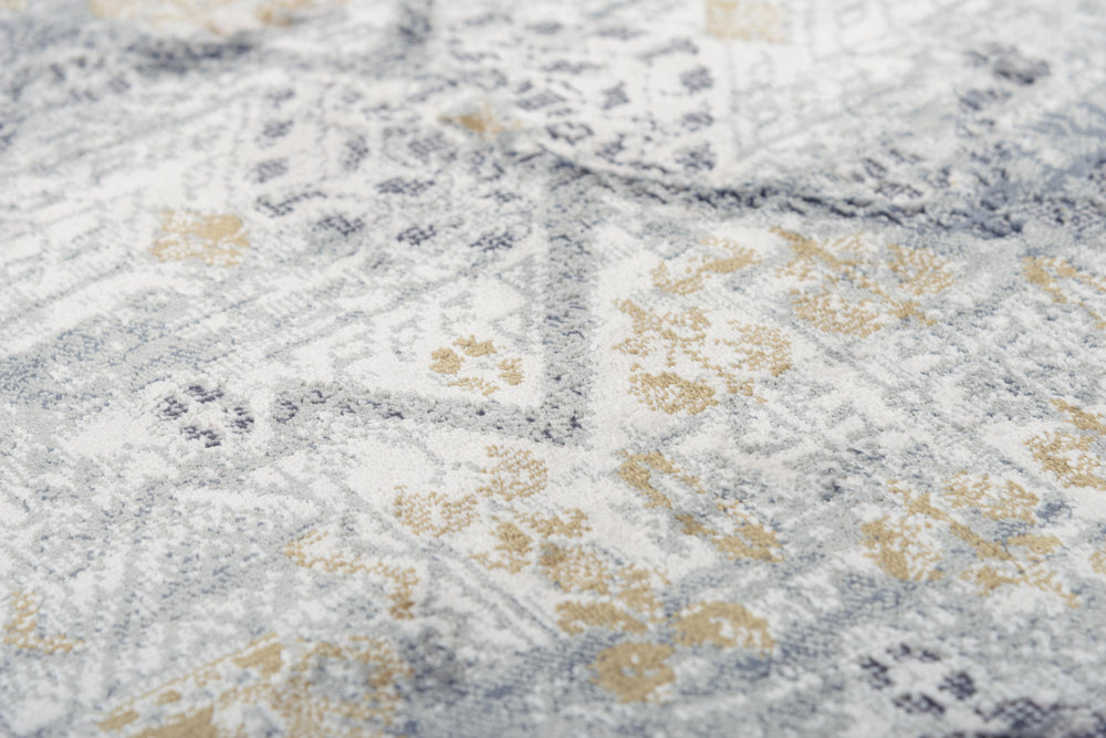 Rizzy Emerge EMG925 Power Loomed  Polyester Rug Gold/Charcoal 8'6" x 11'10"