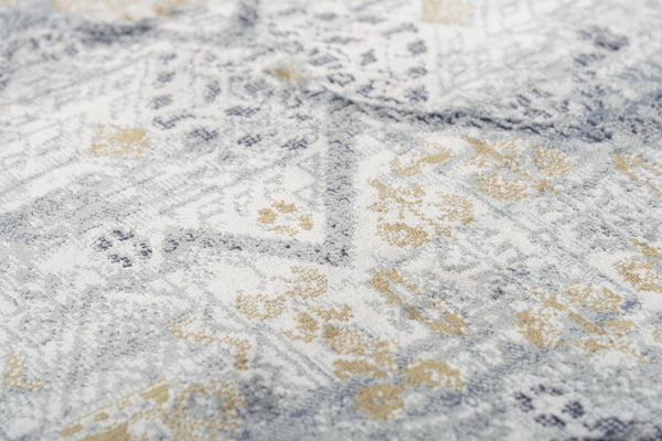 Rizzy Emerge EMG925 Power Loomed  Polyester Rug Gold/Charcoal 8'6" x 11'10"