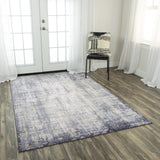 Rizzy Emerge EMG925 Power Loomed  Polyester Rug Gold/Charcoal 8'6" x 11'10"