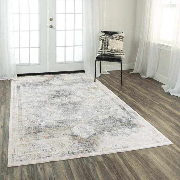 Rizzy Emerge EMG927 Power Loomed  Polyester Rug Stone/Beige 8'6" x 11'10"