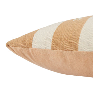 Jaipur Living Jaipur Living Vanda Kilim Stripe Woven Cotton Accent Pillow for Bohemian Global Interiors Light Tan Poly Fill PLW103505