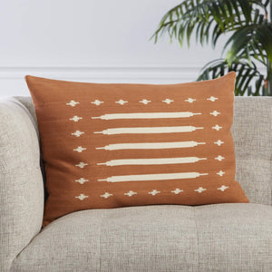 Jaipur Living Jaipur Living Ikenna Cotton Lumbar Pillow Cover Kilim Tribal Geometric Sofa Accent Terracotta PLC102294
