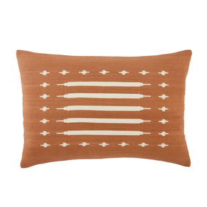Jaipur Living Jaipur Living Ikenna Kilim Geometric Cotton Lumbar Pillow for Boho Global Decor Terracotta Down PLW103446
