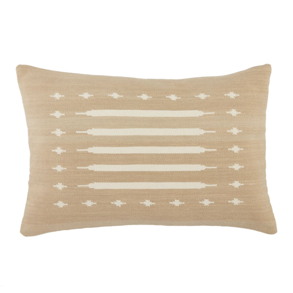 Jaipur Living Jaipur Living Ikenna Cotton Lumbar Pillow Cover Kilim Tribal Geometric Sofa Accent Taupe PLC102292