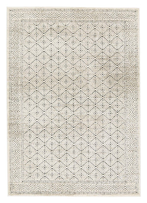 Jaipur Living Vibe by Jaipur Living Yadira Power Loomed Trellis Rug Moroccan Geometric High Low Pile 5'3"X7'6" RUG152520