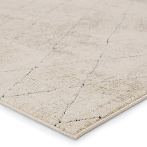 Jaipur Living Vibe by Jaipur Living Trellis Geometric Indoor Rug High Low Pile Moroccan Neutral Decor 4' X 6' RUG153185