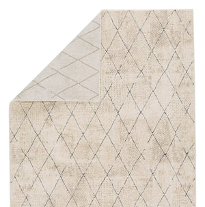 Jaipur Living Vibe by Jaipur Living Trellis Geometric Indoor Rug High Low Pile Moroccan Neutral Decor 4' X 6' RUG153185