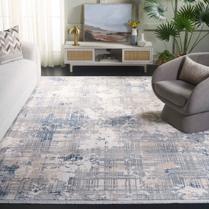 Safavieh Emerald 544f Grey / Blue Ivory Grey ,Blue Ivory 48% Polypropylene,40% Cotton,12% Polyester Emr544f-8