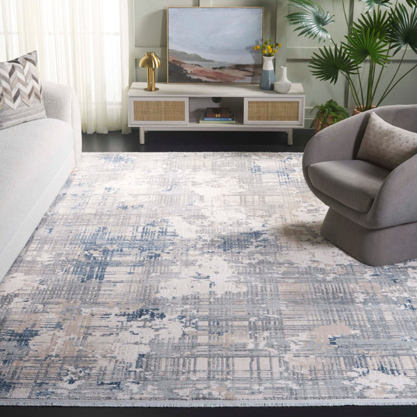 Safavieh Emerald 544f Grey / Blue Ivory Grey ,Blue Ivory 48% Polypropylene,40% Cotton,12% Polyester Emr544f-8