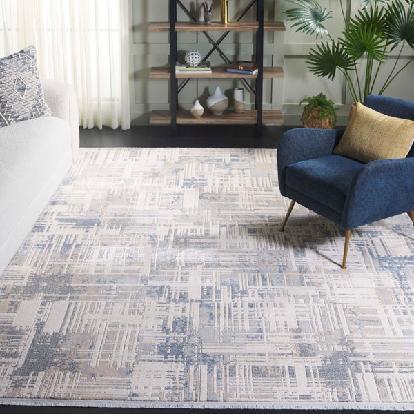 Safavieh Emerald 582m Blue / Beige Blue ,Beige 48% Polypropylene,40% Cotton,12% Polyester Emr582m-8