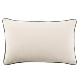 Jaipur Living Jaipur Living Lyla Cotton Velvet Lumbar Pillow Reversible Cream Sofa Accent Teal Poly Fill PLW103420