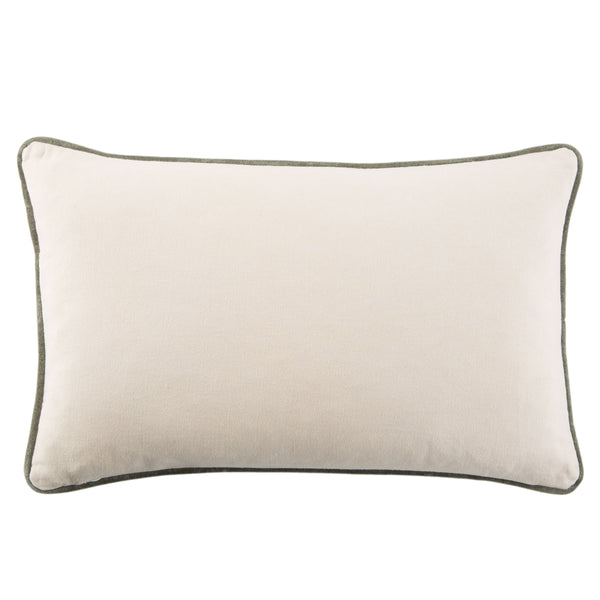 Jaipur Living Jaipur Living Lyla Cotton Velvet Lumbar Pillow Reversible Cream Sofa Accent Teal Poly Fill PLW103420