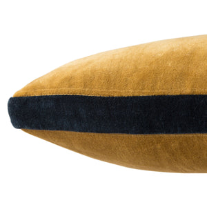 Jaipur Living Jaipur Living Bryn Cotton Velvet Pillow Cover Tailored Box Edge Sophisticated Accent Gold PLC102273