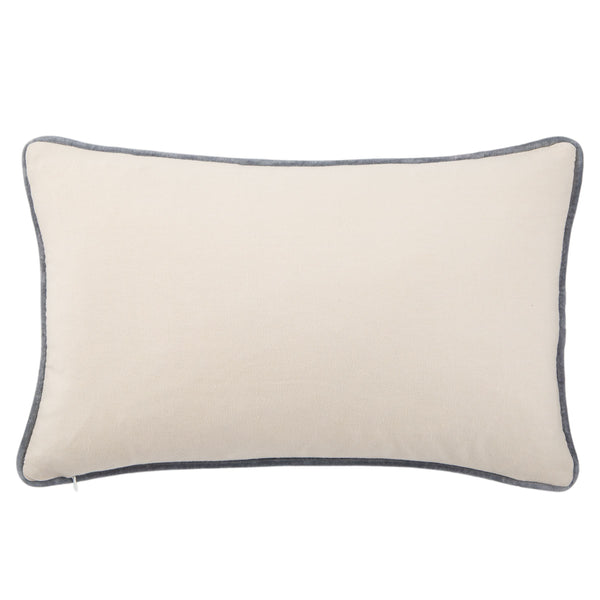 Jaipur Living Jaipur Living Emerson Cotton Velvet Lumbar Pillow Cover Reversible Cream Piped Edges Blush PLC102281