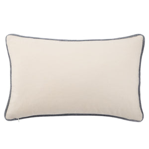 Jaipur Living Jaipur Living Lyla Cotton Velvet Lumbar Pillow Reversible Cream Sofa Accent Blush Poly Fill PLW103424