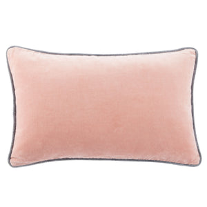 Jaipur Living Jaipur Living Lyla Cotton Velvet Lumbar Pillow Reversible Cream Sofa Accent Blush Poly Fill PLW103424