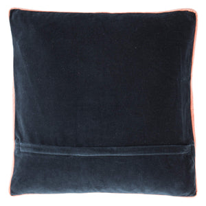 Jaipur Living Jaipur Living Bryn Cotton Velvet Pillow Cover Tailored Box Edge Sophisticated Accent Navy PLC102272