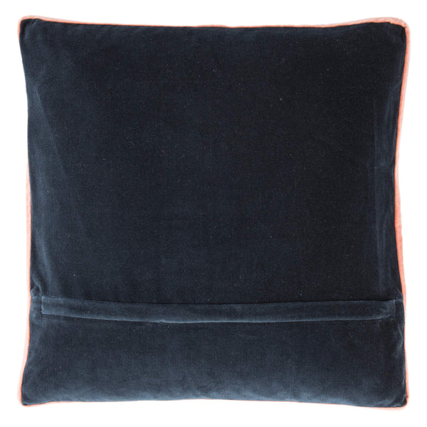Jaipur Living Jaipur Living Bryn Cotton Velvet Pillow Cover Tailored Box Edge Sophisticated Accent Navy PLC102272
