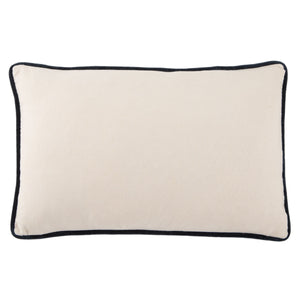 Jaipur Living Jaipur Living Emerson Cotton Velvet Lumbar Pillow Cover Reversible Cream Piped Edges Coral PLC102283