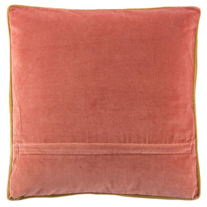 Jaipur Living Jaipur Living Bryn Cotton Velvet Pillow Cover Tailored Box Edge Sophisticated Accent Pink PLC102269