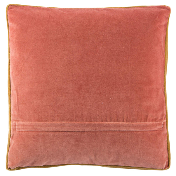 Jaipur Living Jaipur Living Bryn Cotton Velvet Pillow Cover Tailored Box Edge Sophisticated Accent Pink PLC102269