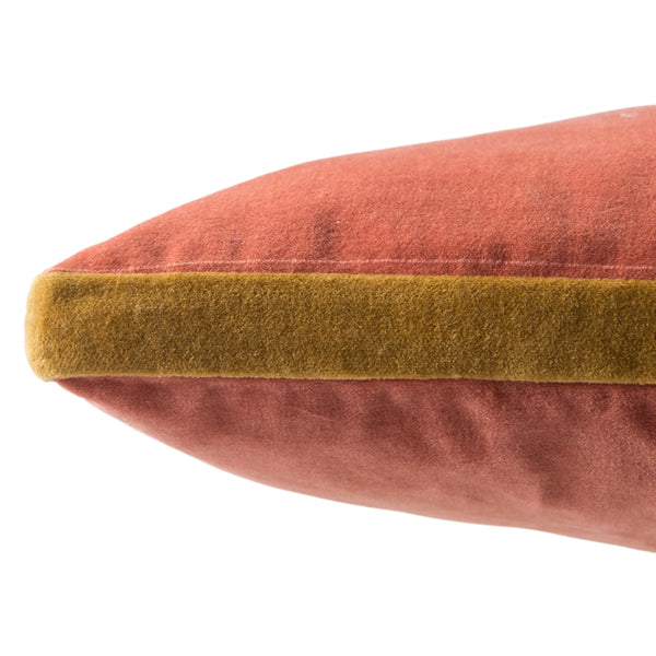 Jaipur Living Jaipur Living Bryn Cotton Velvet Pillow Cover Tailored Box Edge Sophisticated Accent Pink PLC102269