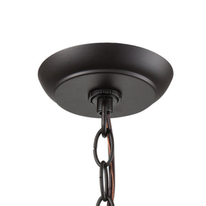 Thomas Lighting Broad Street Transitional Outdoor Pendant Bronze Frame Square Glass Shade Porch Light EN110146