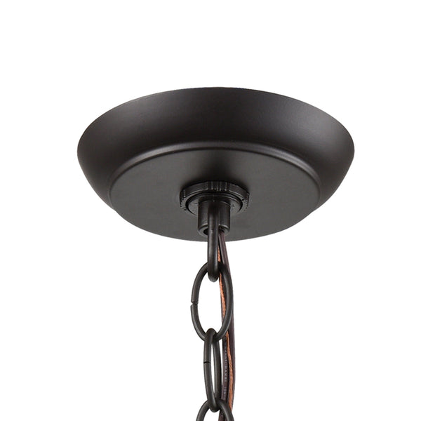 Thomas Lighting Broad Street Transitional Outdoor Pendant Bronze Frame Square Glass Shade Porch Light EN110146