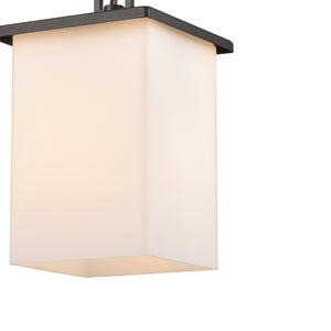 Thomas Lighting Broad Street Transitional Outdoor Pendant Bronze Frame Square Glass Shade Porch Light EN110146