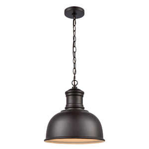 Thomas Lighting Cedar Park Dome Outdoor Pendant Light Oil Rubbed Bronze Farmhouse Porch Fixture EN130146