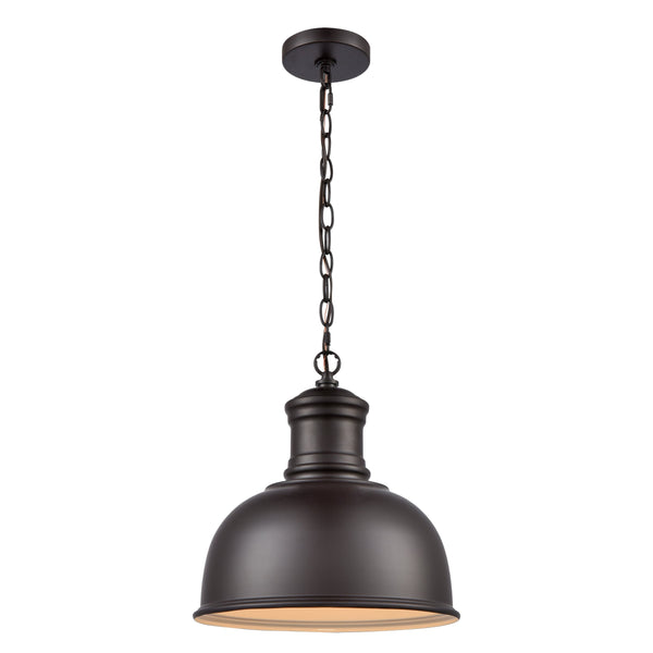 Thomas Lighting Cedar Park Dome Outdoor Pendant Light Oil Rubbed Bronze Farmhouse Porch Fixture EN130146