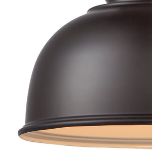Thomas Lighting Cedar Park Dome Outdoor Pendant Light Oil Rubbed Bronze Farmhouse Porch Fixture EN130146