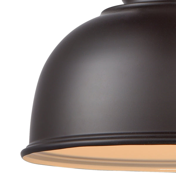 Thomas Lighting Cedar Park Dome Outdoor Pendant Light Oil Rubbed Bronze Farmhouse Porch Fixture EN130146