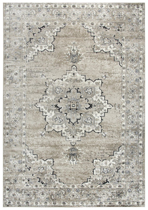 Rizzy Encore EN7351 Power Loomed Traditional  Polypropylene Rug Med. Brown 8' x 10'