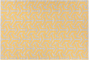 Chandra Rugs Hand-woven Contemporary Rug - Eco-friendly Artistry In 100% Recycled Polyester For Modern Homes Grey,Gold Recycled Polyester Ena51801-576