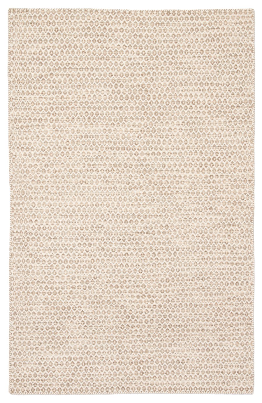 Jaipur Living Enclave Pompano Enc04 Handwoven Handmade 100% Wool Geometric Geometric Indoor Rug Tan, Cream 100% Wool Rug140409