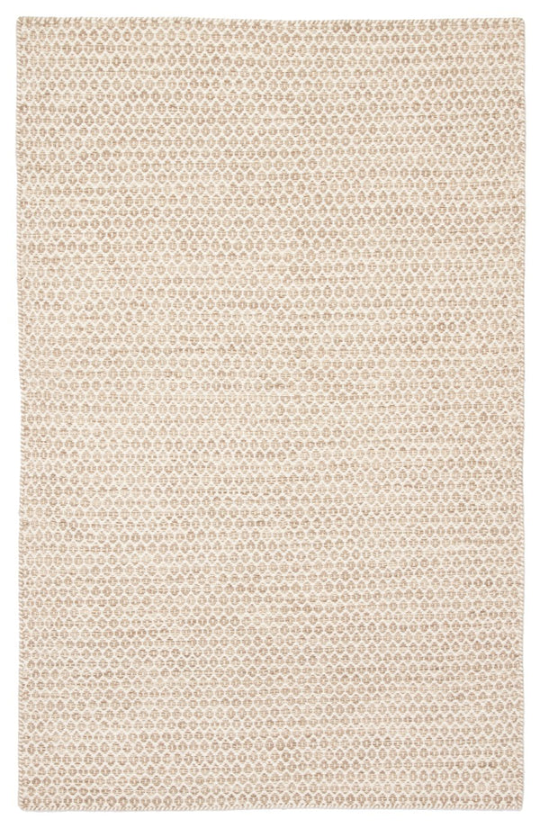 Jaipur Living Enclave Pompano Enc04 Handwoven Handmade 100% Wool Geometric Geometric Indoor Rug Tan, Cream 100% Wool Rug140409