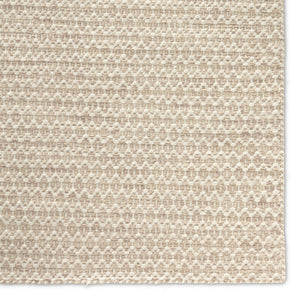 Jaipur Living Enclave Pompano Enc04 Handwoven Handmade 100% Wool Geometric Geometric Indoor Rug Tan, Cream 100% Wool Rug140409