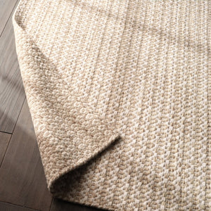 Jaipur Living Enclave Pompano Enc04 Handwoven Handmade 100% Wool Geometric Geometric Indoor Rug Tan, Cream 100% Wool Rug140409