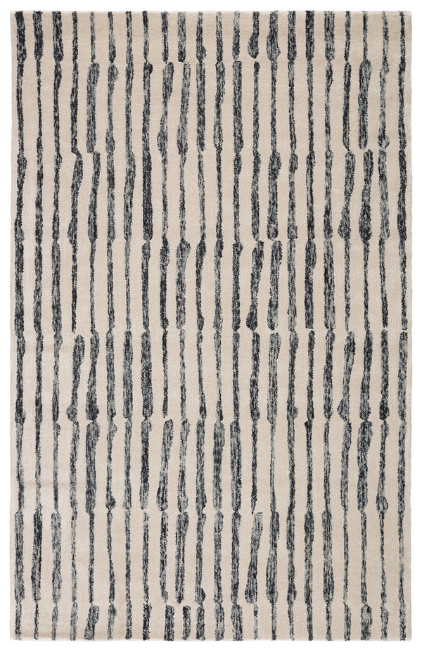 Jaipur Living Etho By Nikki Chu Saville Enk13 Tufted Handmade 70% Wool 30% Viscose Contemporary Abstract Indoor Rug Cream, Slate 70% Wool 30% Viscose, 100% Cotton Rug158221