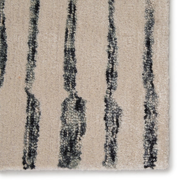 Jaipur Living Etho By Nikki Chu Saville Enk13 Tufted Handmade 70% Wool 30% Viscose Contemporary Abstract Indoor Rug Cream, Slate 70% Wool 30% Viscose, 100% Cotton Rug158221