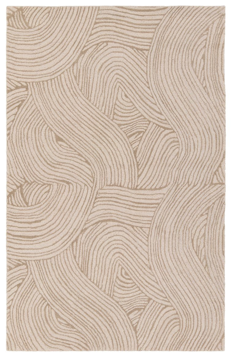 Jaipur Living Etho By Nikki Chu Linette Enk15 Tufted Handmade 70% Wool 30% Viscose Contemporary Abstract Indoor Rug Tan 70% Wool 30% Viscose, 100% Polyester Rug161817