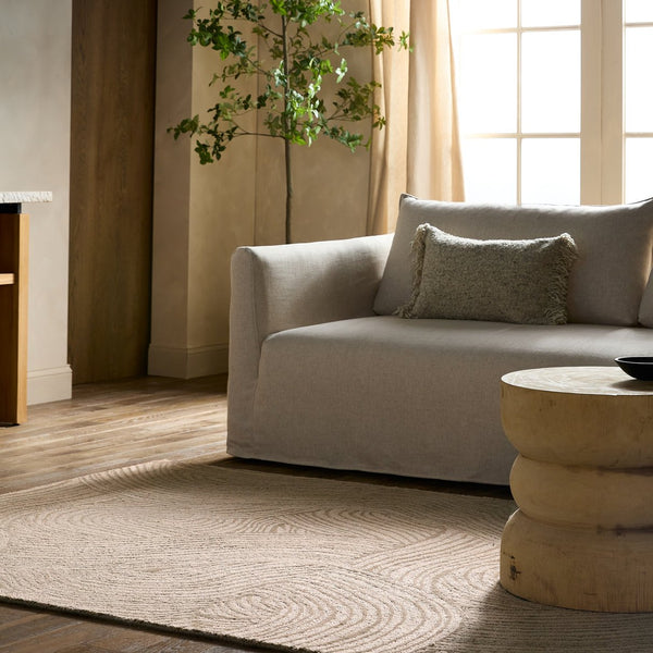 Jaipur Living Etho By Nikki Chu Linette Enk15 Tufted Handmade 70% Wool 30% Viscose Contemporary Abstract Indoor Rug Tan 70% Wool 30% Viscose, 100% Polyester Rug161817