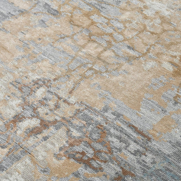 Amer Rugs Ensemble Modern Hand-knotted Area Rug In Luxurious Raw New Zealand Wool And Silk For Any Space Platinum Wool, Raw Handspun Silk Ens111014