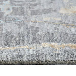 Amer Rugs Ensemble Modern Hand-knotted Area Rug In Luxurious Raw New Zealand Wool And Silk For Any Space Platinum Wool, Raw Handspun Silk Ens111014