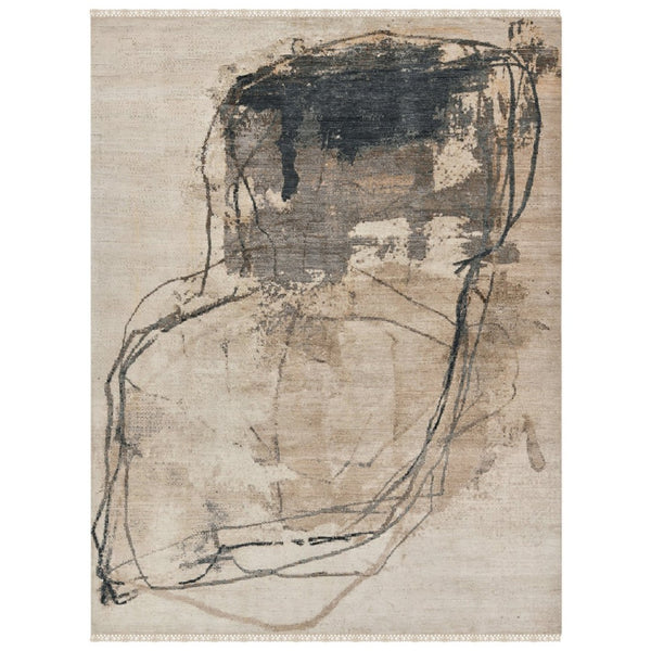 Amer Rugs Ensemble Modern Hand-knotted Area Rug In Luxurious Raw New Zealand Wool And Silk For Any Space Snow White Wool, Real Silk Ens240912